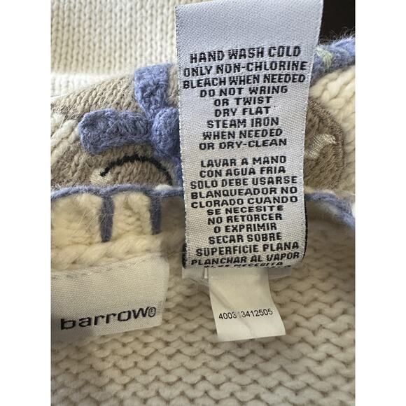 Croft & Barrow Gingerbread Knit Cardigan Sweater Winter Snow Ramie Blend Medium - Picture 14 of 16